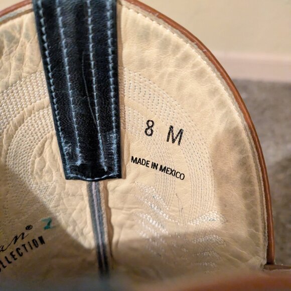 Macie Bean Ladies Antique Saddle Full Quill Navy Boots M9503 - Picture 5 of 7